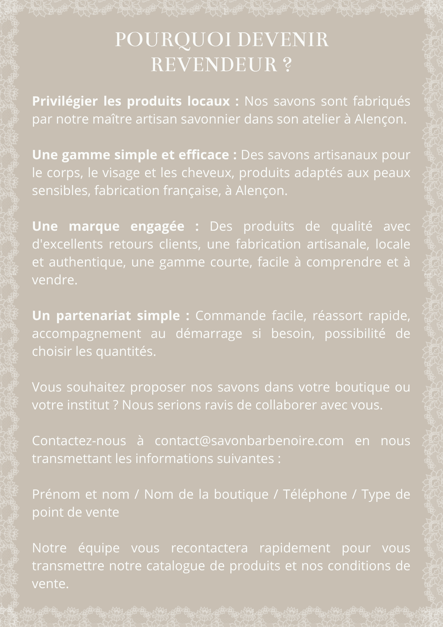 Devenez revendeurs